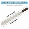 A2Z Scilab Icing Spatula Straight 12 Long Plain Blade Sturdy Wood Handle, Total Length 17.25 A2Z-ZR-WHS12